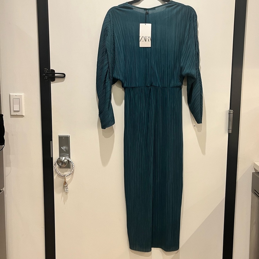 Zara teal midi dress